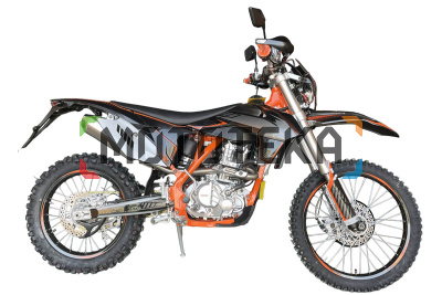 Мотоцикл кроссовый / эндуро Мотомир X - MOTOS CBRL3 чёрный/оранжевый с ПТС